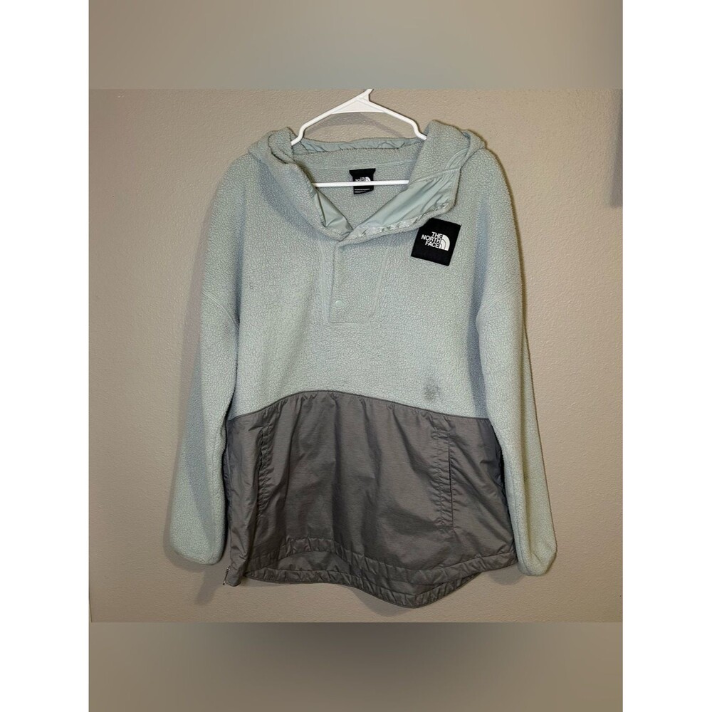 The North Face Riit Sherpa Fleece Pullover Hooded Sweater Women’s Size XL Flawed